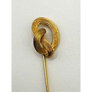 Vintage Trifari Stick Pin Gold Tone Knot Signed Classic